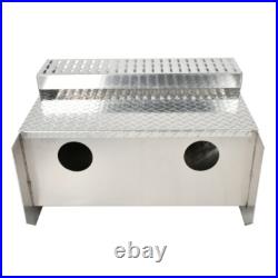 31x30x19 Inch Aluminum Diamond Plate Step Tool Box Battery Box