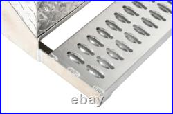 31x30x19 Inch Aluminum Diamond Plate Step Tool Box Battery Box