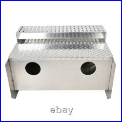 31x30x19 Silver Aluminum Truck Tool Box Diamond Plate Cab Entry Battery Box