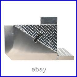 31x30x19 Silver Aluminum Truck Tool Box Diamond Plate Cab Entry Battery Box