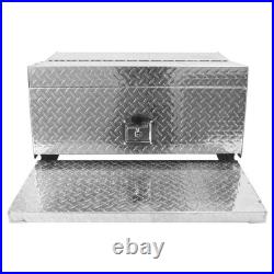 31x32x15 Aluminum Semi Truck Cab Entry Battery Tool Box Storage withLock Silver
