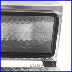 31x32x15 Aluminum Semi Truck Cab Entry Battery Tool Box Storage withLock Silver
