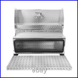 31x32x15 Heavy Duty Semi Truck Battery Tool Box Cab Entry Alum with Lock