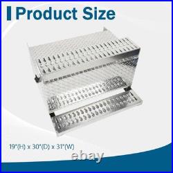 31x 30x19 Cab Entry Tool Box Step Battery ToolBox Aluminum Diamond Plate