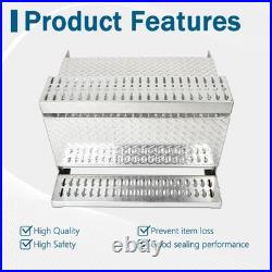 31x 30x19 Cab Entry Tool Box Step Battery ToolBox Aluminum Diamond Plate