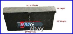 35L Aluminum Tongue Underbody Tool Box withLock Trailer battery box -black