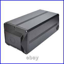 48V Battery Box Aluminum Alloy Battery Box Black Charging Socket Ebike