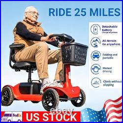 4-Wheel Mobility Scooter for Adults Seniors 25 Mile Electric Scooter /Rollator