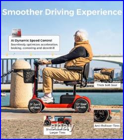 4-Wheel Mobility Scooter for Adults Seniors 25 Mile Electric Scooter /Rollator