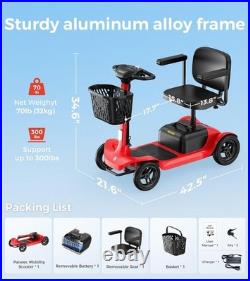 4-Wheel Mobility Scooter for Adults Seniors 25 Mile Electric Scooter /Rollator