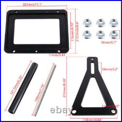 Aluminum Billet Battery Tray Hold Down Trunk Relocation Box Racing Mount Black