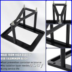 Aluminum Billet Battery Tray Hold Down Trunk Relocation Box Racing Mount Black