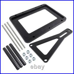 Aluminum Billet Battery Tray Hold Down Trunk Relocation Box Racing Mount Black