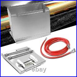 Aluminum Box Semi-Polish Battery Box Relocation Kit 2-Gauge Copper Cable Wire