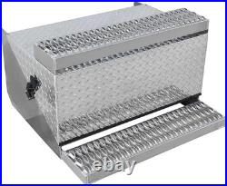 Aluminum Diamond Plate Step Battery Box Tool Box 30'' For Peterbilt 378 379 389