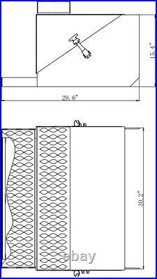 Aluminum Diamond Plate Step Battery Box Tool Box 30'' For Peterbilt 378 379 389