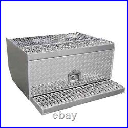 Aluminum Diamond Plate Step Battery Box Tool Box For 378 379 389 30''×30''×15'