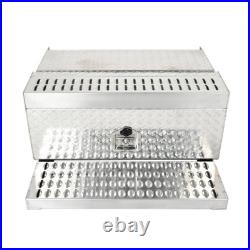 Aluminum Diamond Plate Step Tool Box Battery Box 31x30x15 Inch