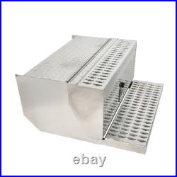 Aluminum Diamond Plate Step Tool Box Battery Box 31x30x15 Inch