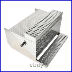 Aluminum Diamond Plate Step Tool Box Battery Box 31x30x19 Inch