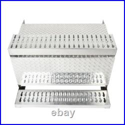 Aluminum Diamond Plate Step Tool Box Battery Box 31x30x19 Inch