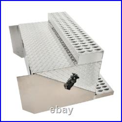 Aluminum Diamond Plate Step Tool Box Battery Box 31x30x19 Inch