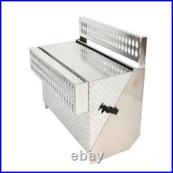 Aluminum Diamond Plate Step Tool Box Battery Box 31x30x19 Inch