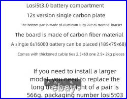 Aluminum+carbon fiber Larger Battery Box (12s version) for losi 5T 3.0 rc car