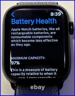 Apple Watch Series 7 45mm Midnight Aluminum GPS Battery 97% with Orig. Box
