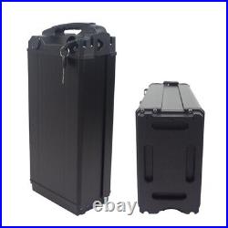 Battery Box Electric Bicycle Aluminum Alloy+PVC Black Ebike Large Capacity Case