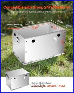 Battery Box, Group 24/31 Trolling Motor Battery Box, Marine Batteries Case with