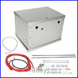 Battery Box Relocation Complete Aluminum Kit Universal Billet Race withCables New