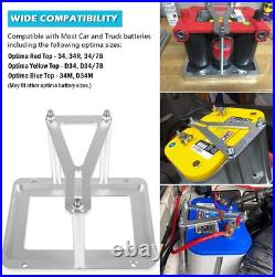 Billet Car Battery Tray Hold Down Trunk Relocation Box Aluminum Racing Mount
