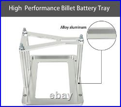 Billet Car Battery Tray Hold Down Trunk Relocation Box Aluminum Racing Mount Billet Car Battery Tray Hold Down Trunk Relocation Box Aluminum Racing Mount