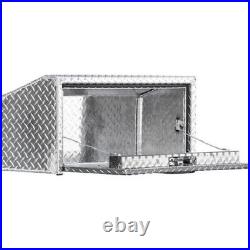 Buyers #1705166, 14x12x24 Diamond Tread Aluminum Truck Box with Slanted Back