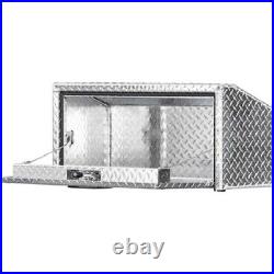 Buyers #1705166, 14x12x24 Diamond Tread Aluminum Truck Box with Slanted Back