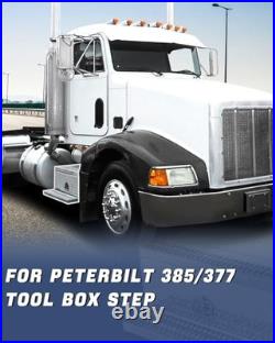Cab Entry Battery Box, 30 inch Steel Step Semi Truck Tool Box fit for Peterbilt