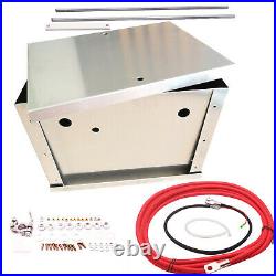 Complete Aluminum Battery Box Relocation Kit Universal Billet Street USA Stock