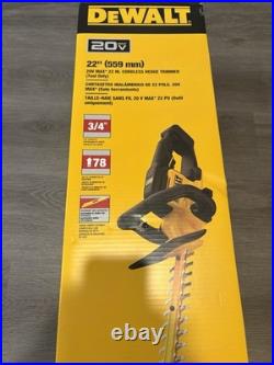 Dewalt 20V MAX DCHT821B 22 Cordless Battery Hedge Trimmer 20 Volt Boxed