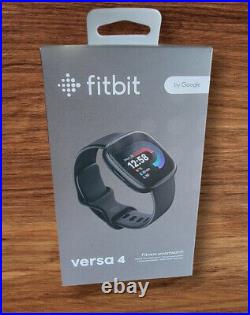 FITBIT VERSA 4 Fitness Smartwatch BLACK NEW IN BOX, FACTORY SEALED