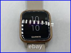 Garmin Venu SQ Music Fitness GPS Smartwatch Sand/Gold New Open Box