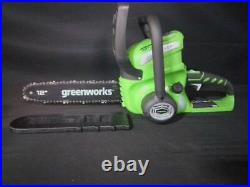 Greenworks 40V 12-Inch Cordless Chainsaw, 2.0Ah Battery & Charger New No Box