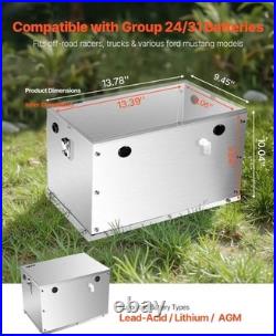 Group 24/31 Trolling Motor Battery Box Aluminum Alloy, Easy Install