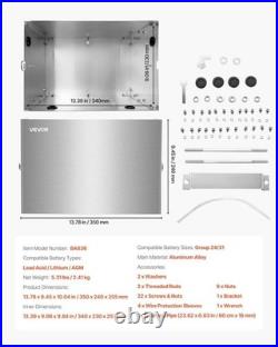Group 24/31 Trolling Motor Battery Box Aluminum Alloy, Easy Install