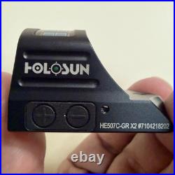 HOLOSUN HE507C-GR X2 Green Dot Sight Multi-Reticle Parallax Free Handgun