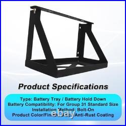 Heavy-Duty Battery Tray Box Holder for Group 31 Secure Mounting Solution