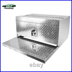 Heavy Duty Cab Entry Tool & Battery Box 31x32x15 Aluminum Lock Key Semi Truck