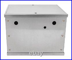 JEGS 10235 Aluminum Battery Box 11.25 in. L x 9.5 in. W x 8.75 in. H Includes H