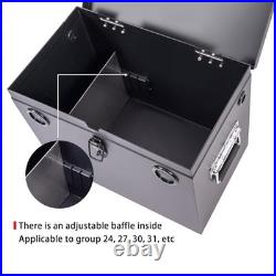Lockable Battery Box for Car/RV/Marine Adjustable Steel Relocation Kit 24-31