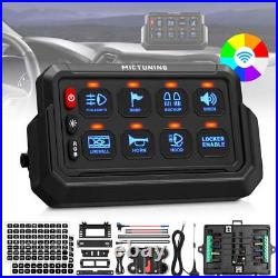 MICTUNING Wireless RGB 8 Gang Switch Panel 12V LED Circuit Control Box Marine